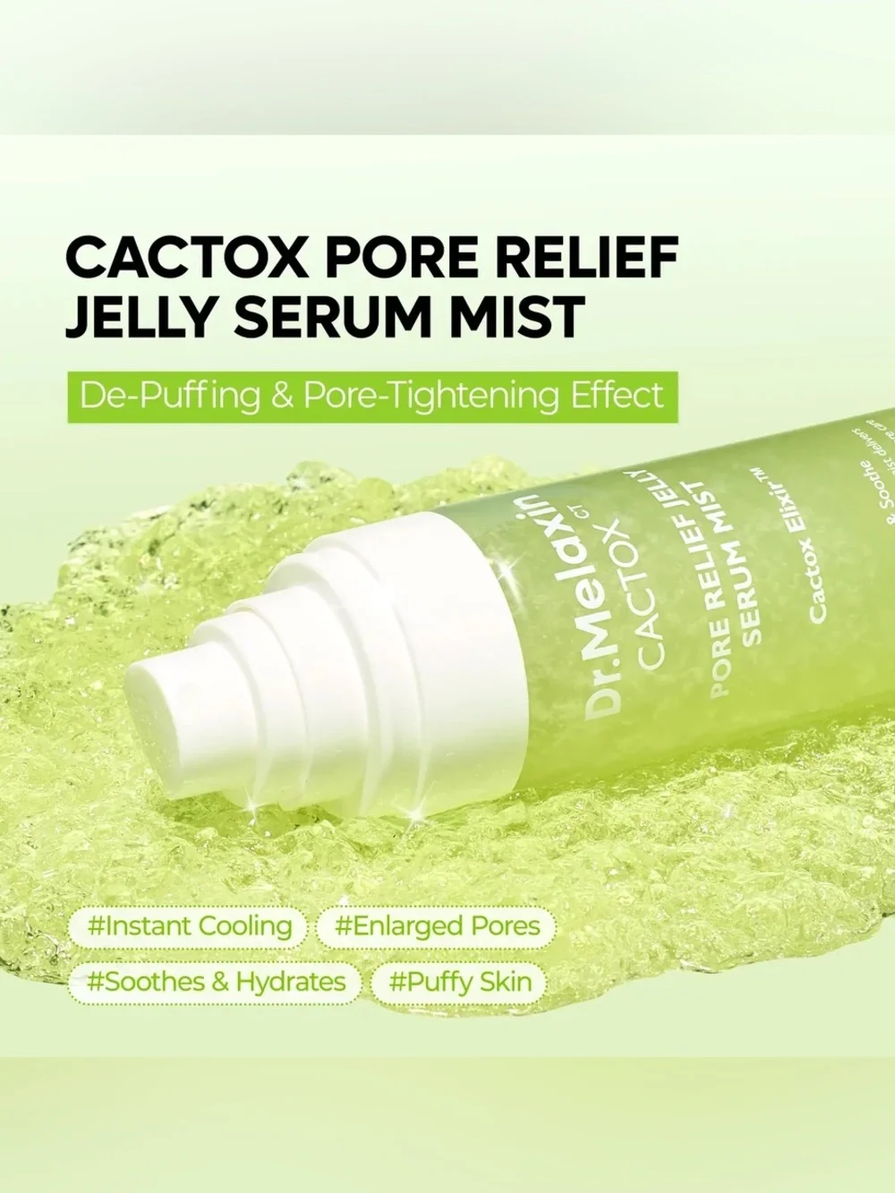 Dr. Melaxin CACTOX Pore Relief Jelly Serum Mist - NIB 2.70 fl oz / 80 ml